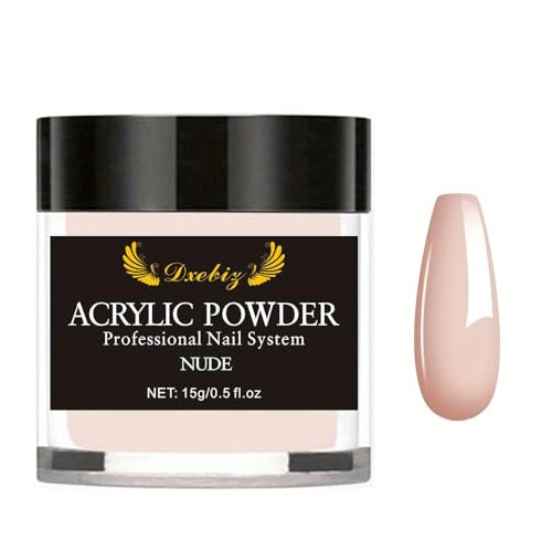 Acrylic Powder Long-Lasting 15g (Nude) Professional Acrylic Nail Powder System for Acrylic Nails Extension 3D Nail Art Polymer Powder
