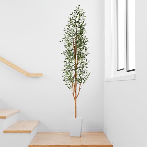 PASCH® Künstlicher Olivenbaum (210cm) - Stilvoll & Naturgetreu | Künstliche Pflanzen groß | Kunstpflanzen groß: Olive Tree | Olivenbaum künstlich groß für mediterranes Ambiente