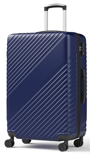 28 Inch Checked Luggage, ABS Hardside Suitcase with Spinner Wheels, TSA Security Lock, Lightweight Large Luggage for Women, Men, Expandable Travel Suitcase for Business, Road Trips & Family Vacations