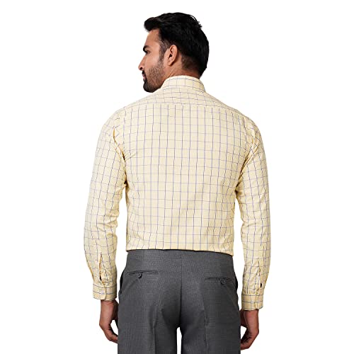 Image of Maharaja Polyester Checkered Office Wear Shirts for Men
