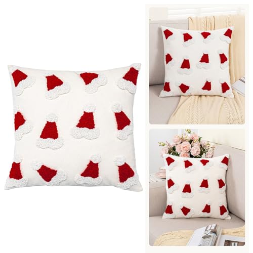 Housse de coussin Noël douce Yuletide Célébration lavable pour lit - 3