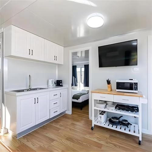 19x20ft Prefab Tiny Home for Sale Modern Design Foldable Tiny House Prefab 2 Bedroom Modular Container House with Full Equiped Bathroom & Kitchen Boxable Expandable Folding House to Live in for Adult - Image 4