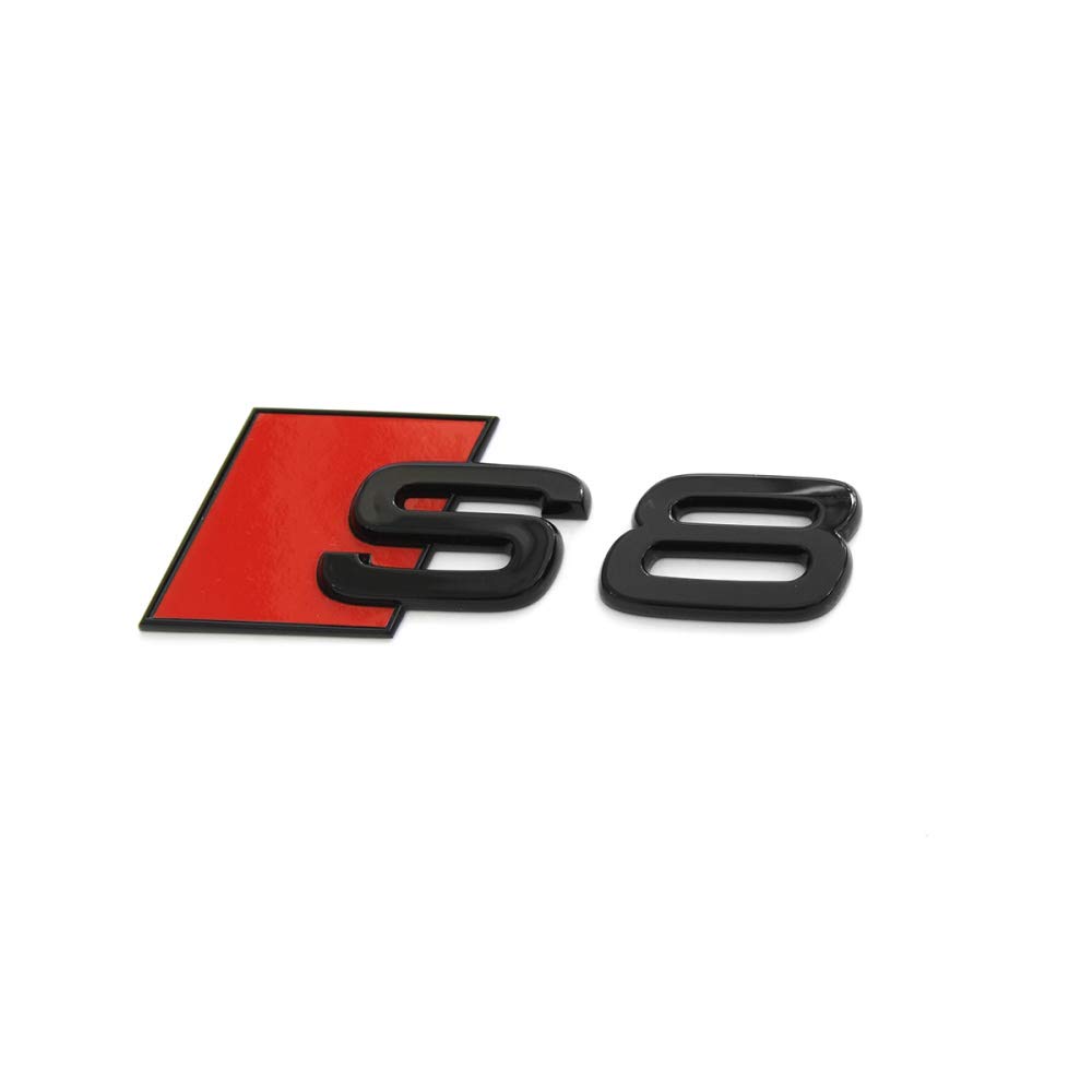 Audi 4N0071804 Lettering S8 Black/Red Tuning Exclusive Black Edition Emblem