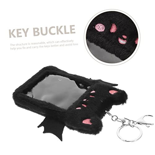 DOITOOL Plush Card Holder Keychain Sleeve for Photos Postcards Collectibles Cute Demon Wings Design Compact Lightweight for Students Collectors3