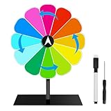 Nzkeuf Glücksrad Zum Drehen, 20 cm Spinnings Prize Wheel mit 12 Slots, Drehendes Preisrad, Tisch-Preisrad, für Karneval, Messen, Gewinnen Von Fortune-Spin-Spielen