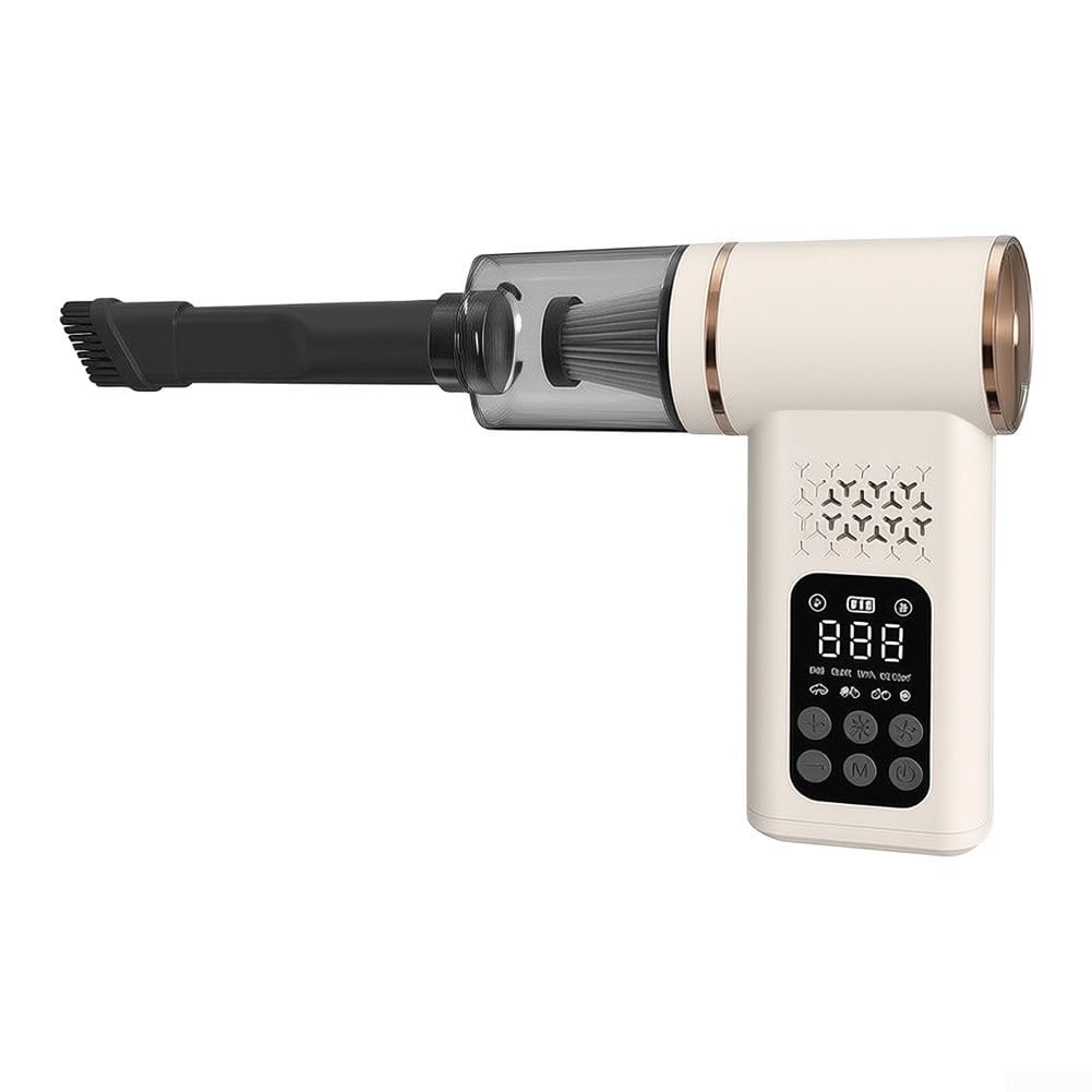 Gonfiatore Digitale Auto 150PSI con Aspirapolvere Integrato(Light Yellow)