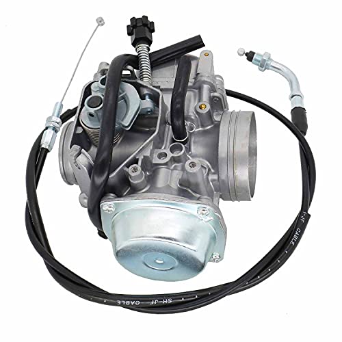TRX300 Carburetor with Throttle cable Replacement for Fourtrax 300 350 Foreman 400 450 Rancher 350 Carb, Fourtrax 300 Carburetor, Rancher 350 Carburetor,(with Oil Filterw/Air Filter)