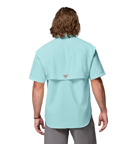 Columbia Mens PFG Bahama II Short Sleeve Fishing Shirt, Gulf Stream, XX-Small — view 2