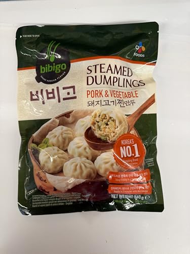 Bibi-go's Pork Vegetable Steamed Dumplings Frozen Pan Fry Dumpling Authentic Korean Taste Origin Korea 560g Pack Of 1