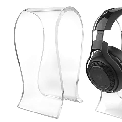 Geekria Acrylic Big Omega Headphones Stand/Earphones Holder/Desk Display Hanger, Fit ATH-W5000, AKG K701