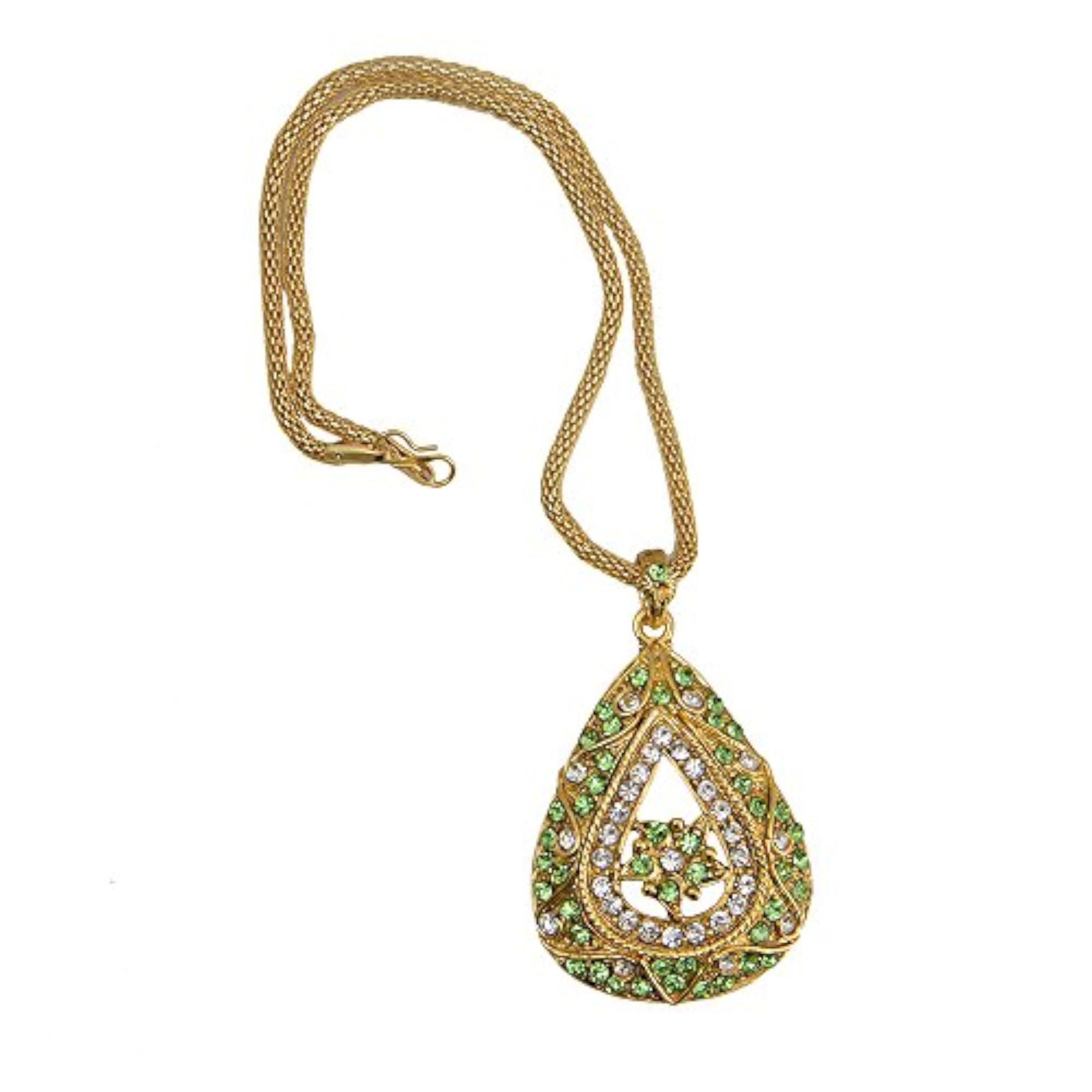 Elegant Pendant Set with Matching Earrings in Silver