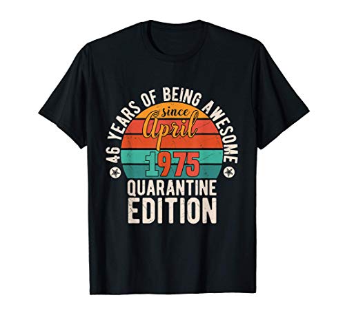 B&S Boutique Vintage 46 Year Old Gifts 1975 Original Parts Fun Edition 45th Birthday V-Neck Shirt Maglietta Grigio per Uomo Size S