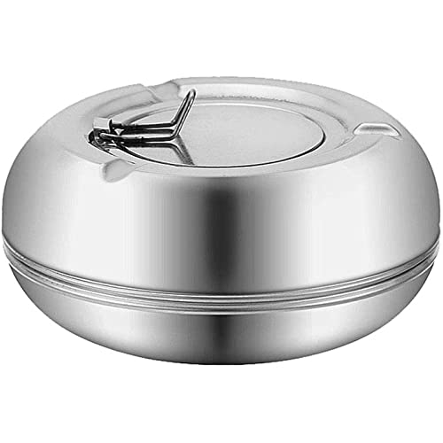 LUOFDCLDDD Ashtrayfor Outdoor User Titulaire de Cendres Sans Fumée Extérieur Solding Cool Stockage En Acier Inoxydable Avec Couvercle Portable Coupe-Vent Capacité