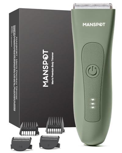 MANSPOT Rasoio Elettrico Corpo Uomo, Depilatore Corpo Uomo Impermeabile IPX9,