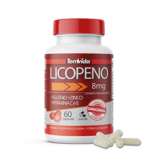 Licopeno 8mg + Selênio + Zinco + Vitamina C e E Antioxidante 60 Cápsulas 500mg Tem Vida