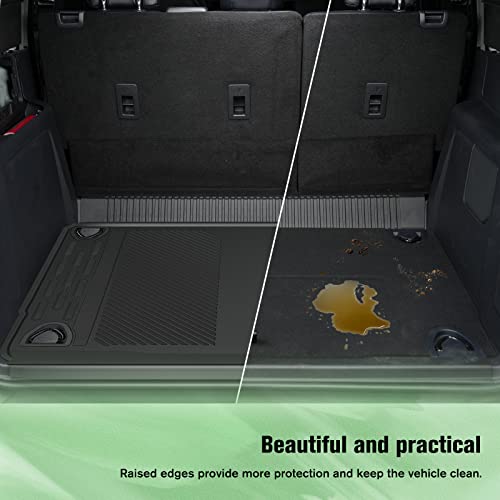 Litmiracle Trunk Cargo Liner Mat Tray Made Of Tpe Materials, Black All-Weather Protection, Trunk Cargo Pad Accessories Compatible With Ford Bronco 2021 2022 2023 4 Doors #TOP1
