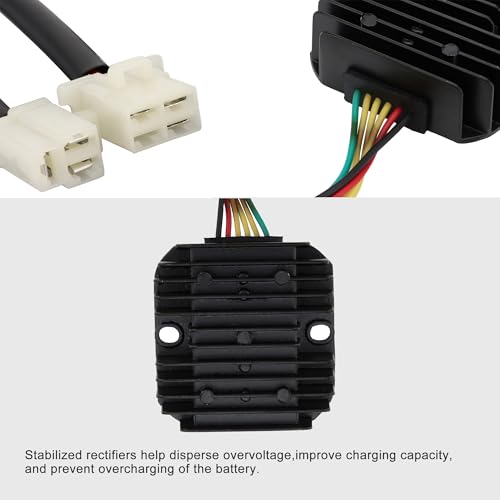 GOOFIT 6-Leiter-Doppelstecker Spannungsregler Ersatz für CH150cc ATV Go Kart-Moped-Roller