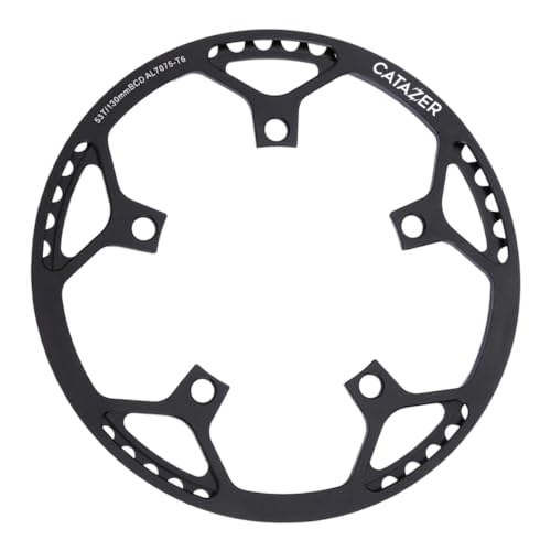 catazer Aluminum Alloy Bike Chainring 130BCD 53T for Folding Bike