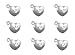 30pcs Sister Charm,Heart Shape Double-Faced Sisterhood Pendant for DIY Bracelet Necklace Jewelry Making Findings(Antique Silver)