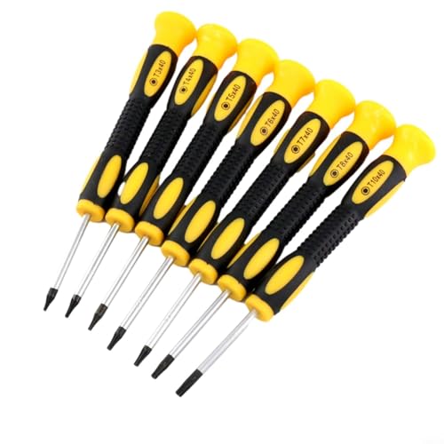 FUANA 7 pièces T3-T10H pour tournevis Torx avec trou précision outil de réparation kit pour manettes de jeu, téléphones, tablettes