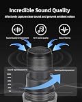 Wireless Microphone Set for Singing, Speech & Events, 2.4GHz Dual Cordless Mics with Rechargeable Receiver, 200ft Range, Metal Mic 2-Pack for Karaoke, Party, PA Systems (Black)