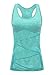Sports Tank Top,Disbest Women's Performance Stretch Quick Dry Yoga Workout Runing Racerback Tank with Removeable Pads,Fruit Green,M/US 6