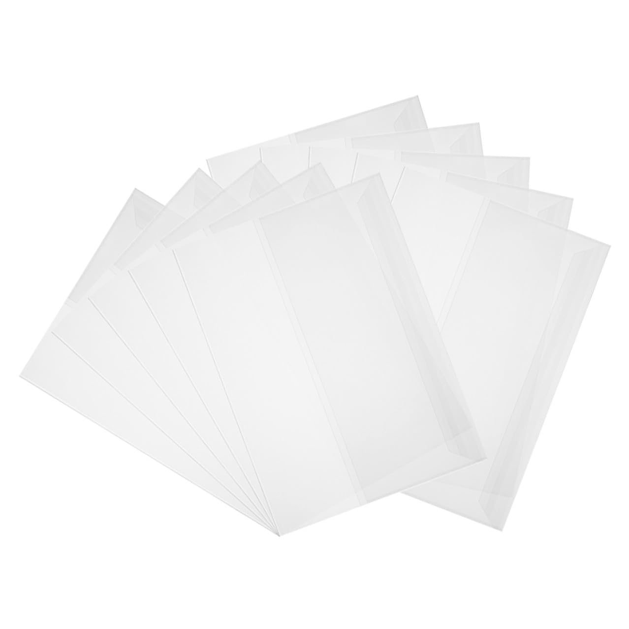 Angoily 50 Fogli Copertine Trasparenti per Libri Scolastici e Quaderni Foderini Riutilizzabili in Plastica Resistente Allacqua Protettive e Regolabili per Manuali Documenti e Libri Facili