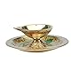 Small Diya Deepak Pooja Diya Puja Item Religious Brass Oil Lamp for Pooja Indian Traditional Festival Decoration Diya Lighting Accessories Gift Items Pooja Kit Lanterns Lamps(Size:-3)(Golden)