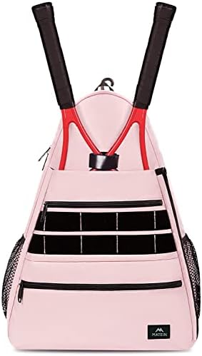 Tennis Bags for Men & Women, Large Waterproof Durable Tennis Backpack with Ventilated Shoe Compartment Hold Tennis Racket, Pickleball Paddles, Badminton Rackets and Balls Accessories, Tennis Gift Bags