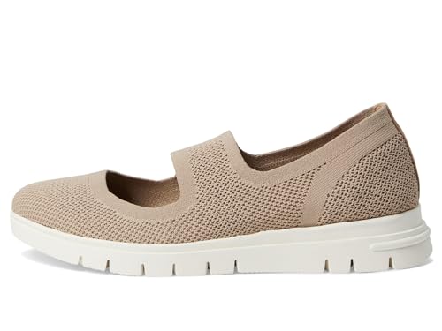 David Tate Women's Comfy Knit Fabtic Flat Taupe 9 X-Wide3