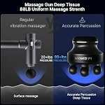 HYAKO F1 4-Heads Handheld Electric Deep Tissue Body Massager – Portable Orbital Muscle Tool for Post-Workout Shoulder and Back Relaxation