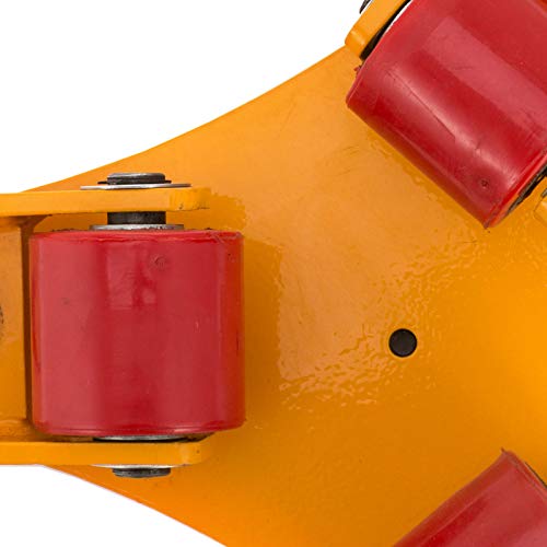 OrangeA Industrial Machinery Mover 6600Lbs Capacity Machinery Mover Skates 3 Swivel Rollers 360 Degree Rotation Machinery Mover Dolly for Transporting (3 T)