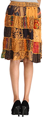 Midi-Skirt from Gujarat with Patch Work an3
