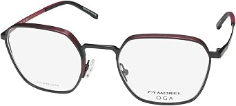 MOREL Oga 10165o Titanium No Allergy Premium Acetate Eyeglass Frame/Eyewear Mens