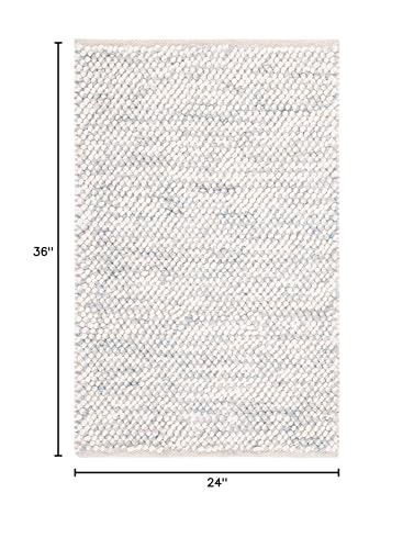 Tapete rectangular de lana artesanal 2' x 3' miniatura 2