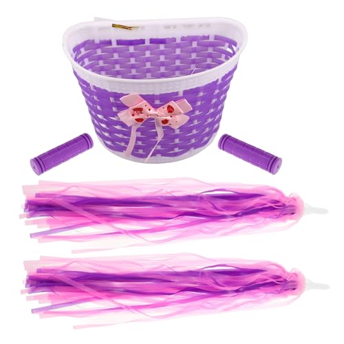 SUPVOX Cesta De Bicicleta para Niña Color Cesta De Cinta Accesorios para Portabebés Fácil De Colocar El Manillar Bicicleta para Paseos