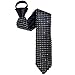 BOMJJOR Rhinestone Necktie for Kids Shine Sparkle Artificial Diamonds Zipper Tie Adjustable Children Neck Tie (Black)
