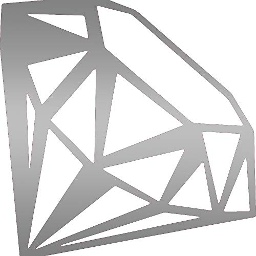 NBFU DECALS Diamond Comic (Metallic Silver) (Set of 2) Premium Waterproof Vinyl Decal Stickers for Laptop Phone Accessory Helmet CAR Window Bumper Mug Tuber Cup Door Wall Decoration
