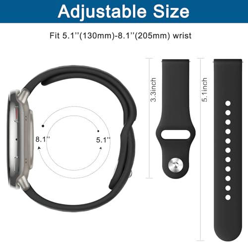 Correa de silicona 18mm para Garmin Venu 3S y modelos compatibles miniatura 4