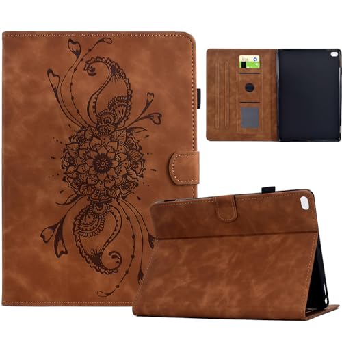 Funda para iPad Air 2/Air 1/iPad 9.7 5ª/6ª Generación (2017/2018)   Funda de Cuero de Primera Calidad Smart Folio Case con Soporte y Auto Reposo/Activación   Marrón