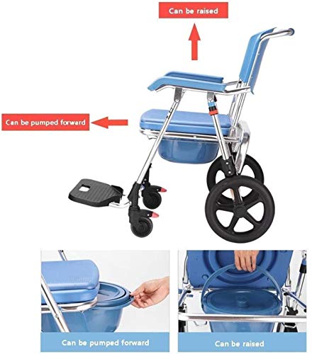 Ddtp Stools,Shower Seat Shower Stool Shower Chair Commode Chair W/Wheels, Transport Aluminum Bath Chair With Padded Seat, For The Elderly Disabled People Pregnant Women Shower Chair #TOP27
