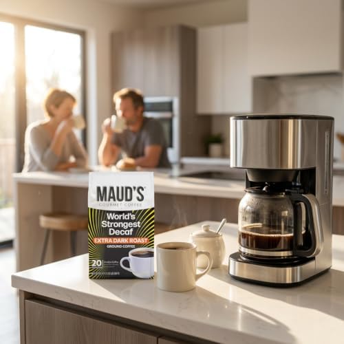 Maud's World Strongest Decaf Dark Roast Ground Coffee, 1 Bag, (20oz) - 4