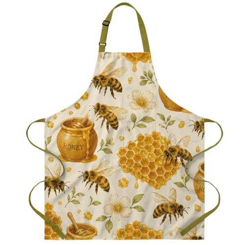 Cute Honey Bee Baking Apron for Women