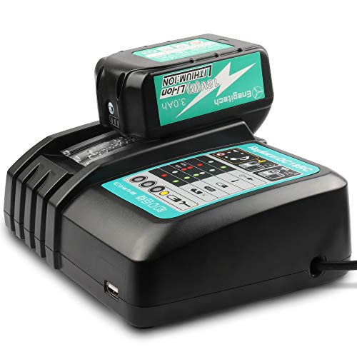Batteriol Dc18Rc 18V Battery Charger Replacment For Makita 18V Lithium Ion Battery With Led Indicator, Compatible With Makita 14.4V - 18V Lithium-Ion Lxt Battery Bl1830 Bl1850B Bl1860B #TOP4