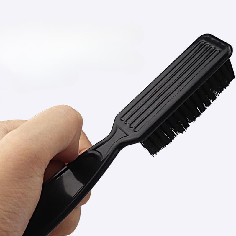LUOLINGONGJUE® Soft- Bristle Beard Brush for Men Oil Head Hair Cleaning Brush Small Hair Carving Styling Tool | Black | Pack Of 1 2