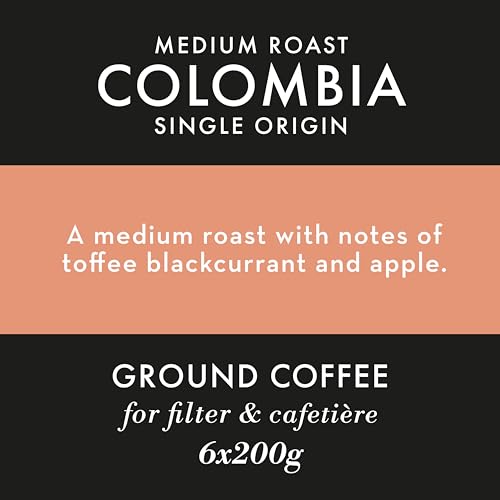 Caffè Nero - Colombia Blend Roasted Ground Coffee (6 x 200g, Colombia)