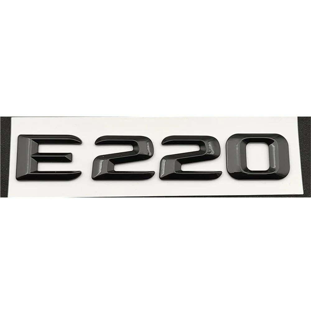 YTQMoreBNZ YYDStes Self-adhesive Letters Compatible With Car Stickers E200 E220 E260 E320 E350 CDI 4matic(E220 Black)