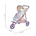 Olivia's Little World by Teamson Kids Magical Dreamland Baby Doll Pram Pushchair Jogging Stroller Toy with Storage for Dolls, Multicolour Iridescent OL-00016