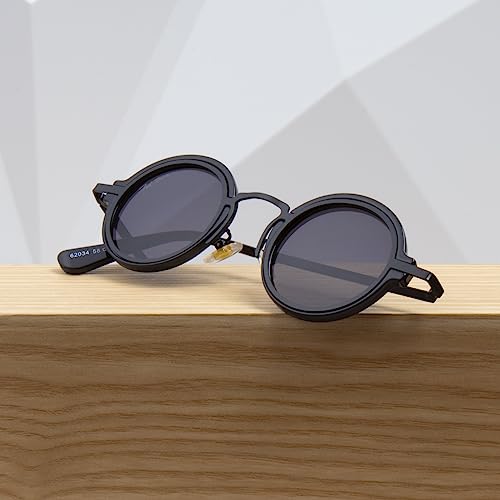 Image of Ted Smith Men's Women's UV Protection Metal Round Sunglasses