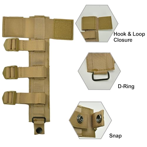 Tactical Molle Tool Holder,Sozothy Molle Hatchet Axe Holder,Knife Sheath Adapter MOLLE Attachment for Tactical Bag and Vest Khaki